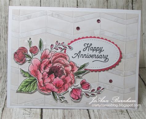 Crafty Nana's Blog: Anniversary Card for The Flower Challenge