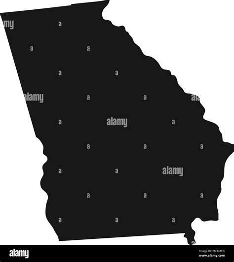 Simplified black silhouette of Georgia state border Stock Vector Image & Art - Alamy
