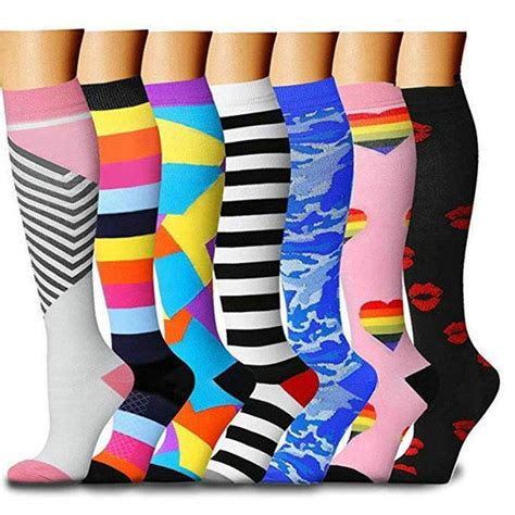 Best Compression Socks 7 Pairs for Women & Men-Workout And Recovery/Pa ...
