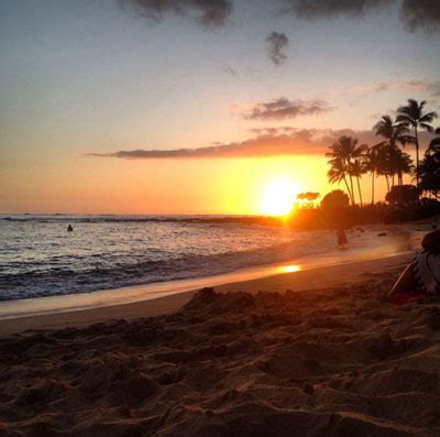 Sunset photos of Poipu Beach