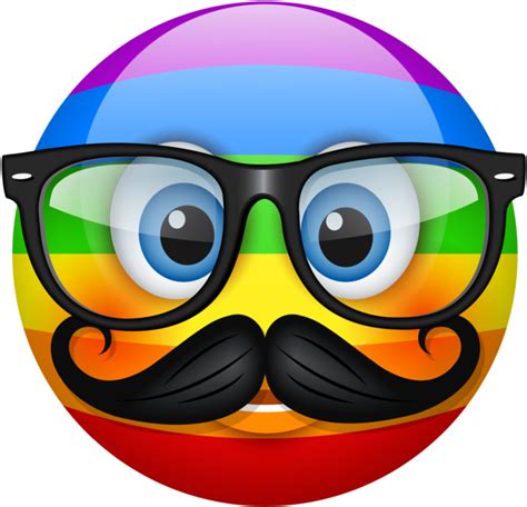 Hipster Emoticon Png Download Smiley Face Rainbow Emoji Clipart Porn ...