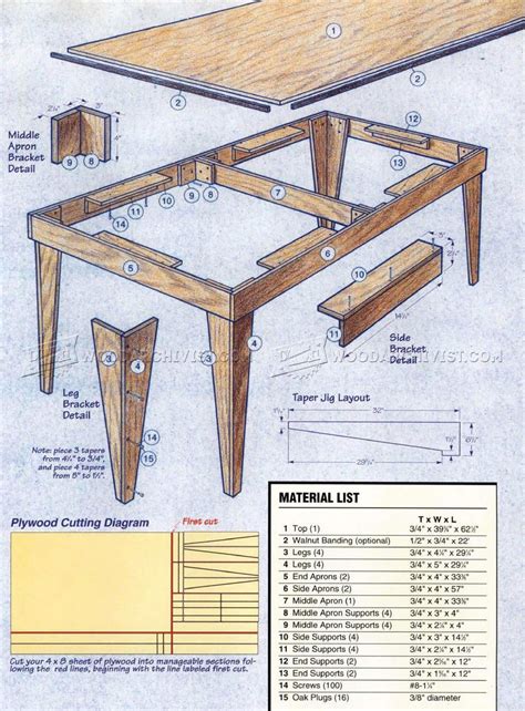 Shop Table Plans • WoodArchivist