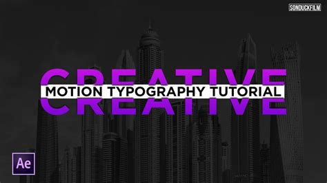 Be Creative | Animated Typography 3 | After Effects Tutorial - YouTube