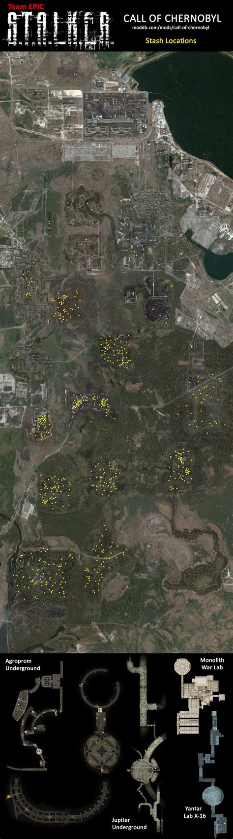 Call of Chernobyl - World Map of Stash Locations. : r/stalker