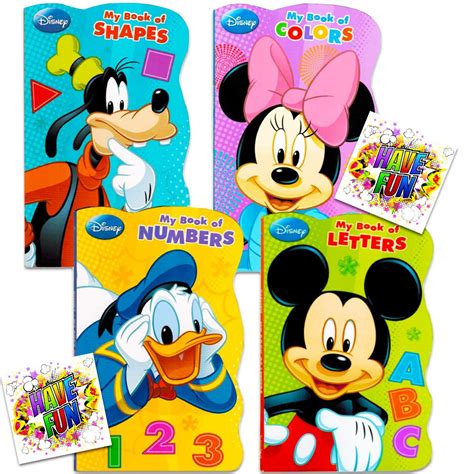 Amazon.com: Disney Mickey Mouse "My First Books" - Set of 4 Shaped Disney Mickey Mouse Board ...