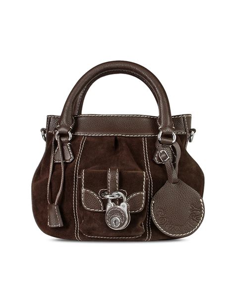 Lyst - Buti Dark Brown Suede And Leather Tote Bag in Brown