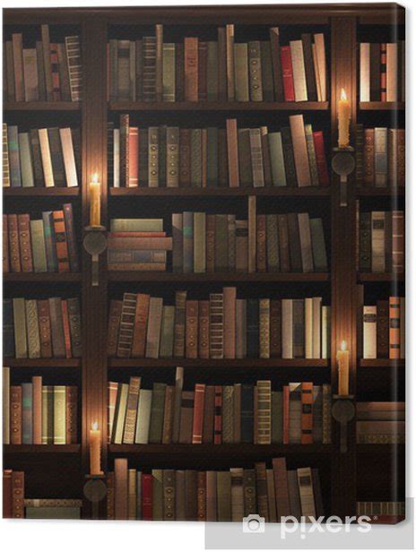 Bookshelf. Seamless texture (vertically and horizontally) Canvas Print • Pixers® • We live to change