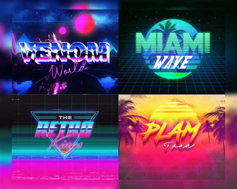 Create custom neon style 80s logo designs with chrome effect by Artbeam ...