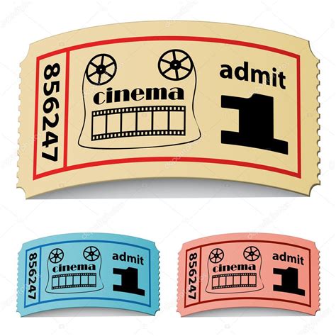 3d curled cinema tickets — Stock Vector © happyroman #11494044