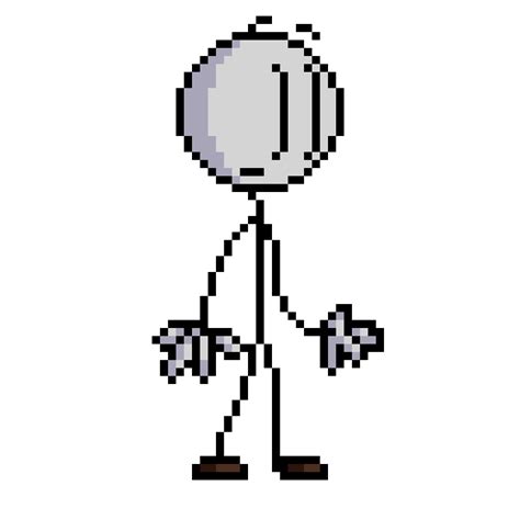 an old school pixel art style character holding a magnifying glass