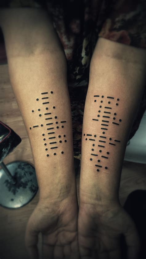 Morse code tattoo by phoenixtattoos on DeviantArt