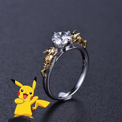 Pikachu Crystal Ring Sterling 925 Silver Pokemon GO Xmas Christmas Day ...