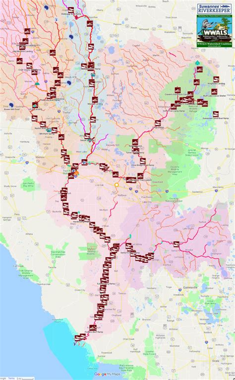 Suwannee River Basin Map | WWALS Watershed Coalition (WWALS) is Suwannee RIVERKEEPER®