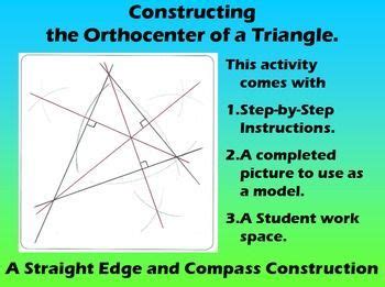 Constructing the Orthocenter of a Triangle | Geometry lesson plans, Graphing activities, Math ...