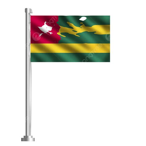 Togo Clipart Transparent Background, Flying Togo Flag, Three ...