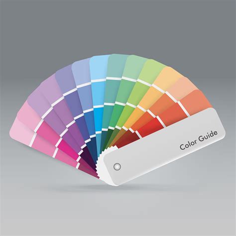 Illustration of color palette guide for print guide book for designer ...