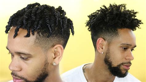 Men's Natural Hair Tutorial : Twist Out - YouTube