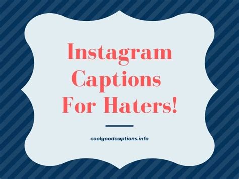 Cool 69+ Instagram Captions for Haters To Deal with Jealous People!