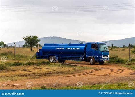 Drinking Water Delivery Truck in the Countryside Stock Photo - Image of ...