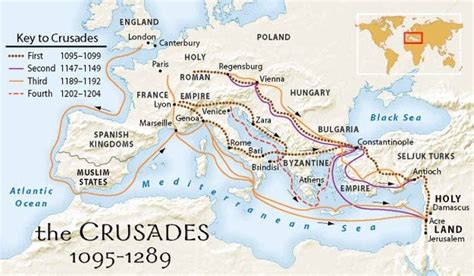 Map of the Crusades (700 x 409) : MapPorn