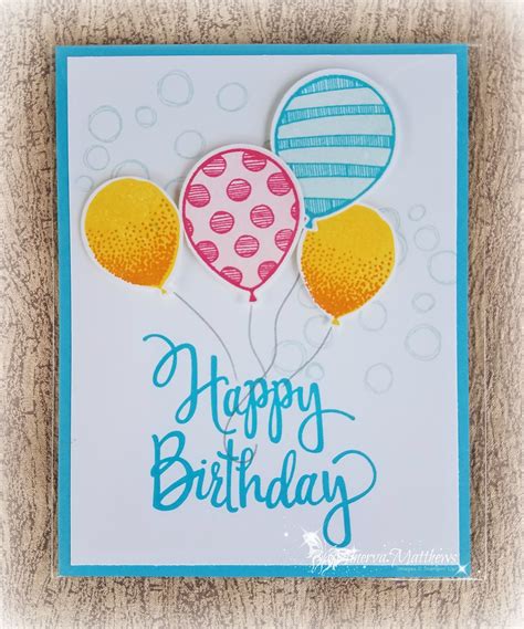 Birthday card, using Balloon Adventures, Balloon Celebration, Playful Backgrounds and ...