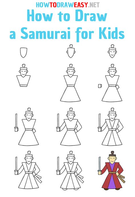 How to Draw a Samurai for Kids - Draw for Kids