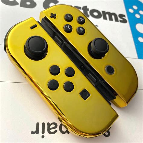 Custom Chrome Gold Nintendo Switch Joycons | Etsy