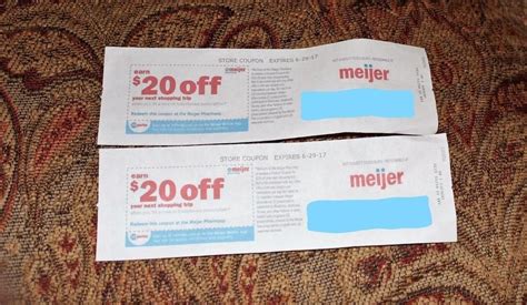 2 x $20 Meijer Pharmacy Coupons = $40 Exp. 6/29 Grocery Next Shopping Trip | Shopping trip ...