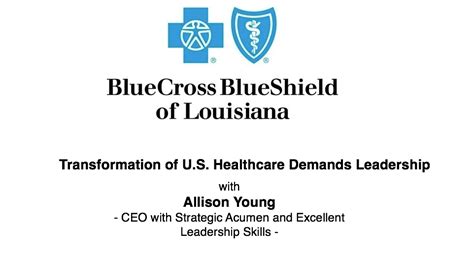 Transformation of the U.S. Healthcare Demands Leadership — Allison ...