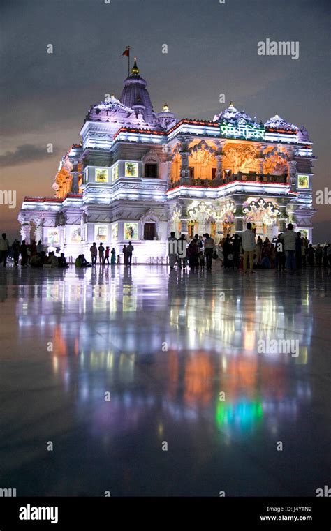 Illumination prem mandir, mathura, uttar pradesh, india, asia Stock Photo - Alamy