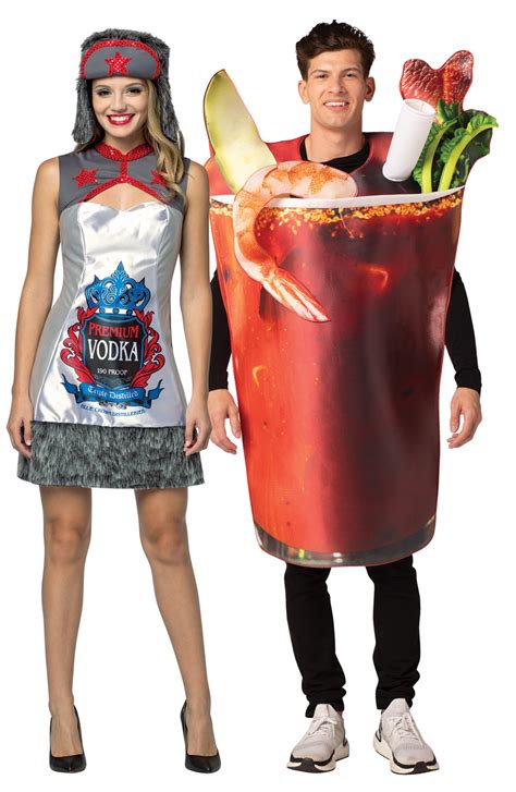 Rasta Imposta Bloody Mary and Vodka Dress Couple Costumes Cosplay Dress Up Funny Brunch Costume