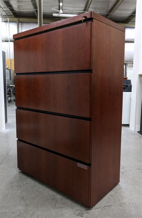 Solid Wood Cherry 4 Drawer Lateral Filing Cabinets – 36 Inch Wide