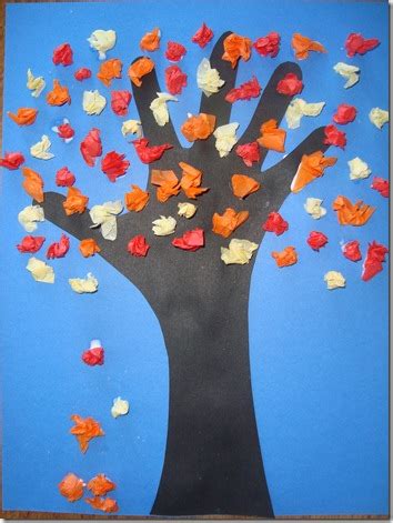 Be Brave, Keep Going: Tissue Paper Fall Tree Craft