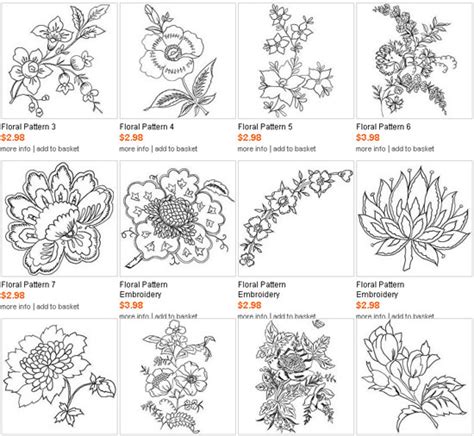 Floral embroidery designs