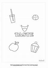 Sense Of Taste Coloring Page Pages sketch template