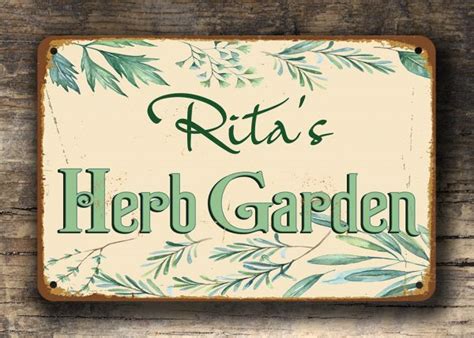 Personalized Herb Garden Sign - Garden Signs | Classic Metal Signs