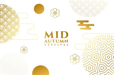 Free Vector | Premium mid autumn festival invitation card in asian ...