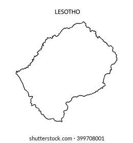 Lesotho Map Outline Stock Illustration 399708001 | Shutterstock