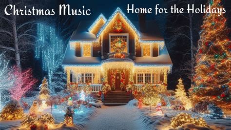 Cozy Christmas Music with Christmas Lights in the Snow Relaxing ...