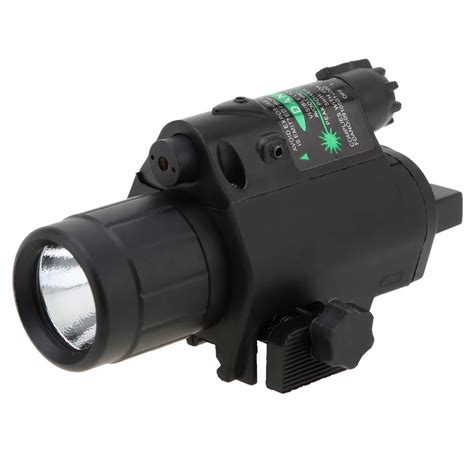 200 Lumen Tactical Combo 2in1 Tactical LED Flashlight / LIGHT +Green Laser / Sight Combo Full ...