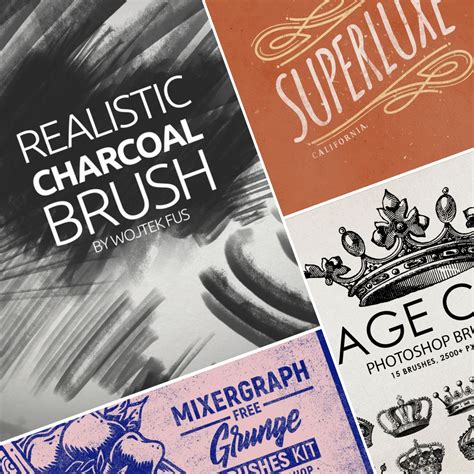 16 Free Vintage Brush Packs for Adobe Photoshop