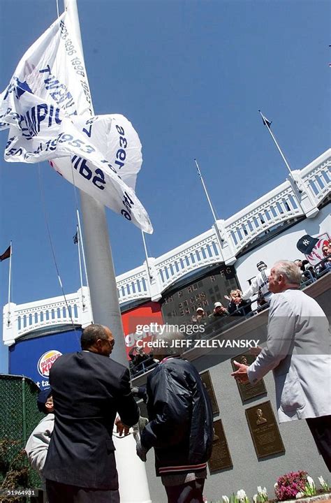 Baseball Hall of Famers and former New York Yankees, from left,... News ...