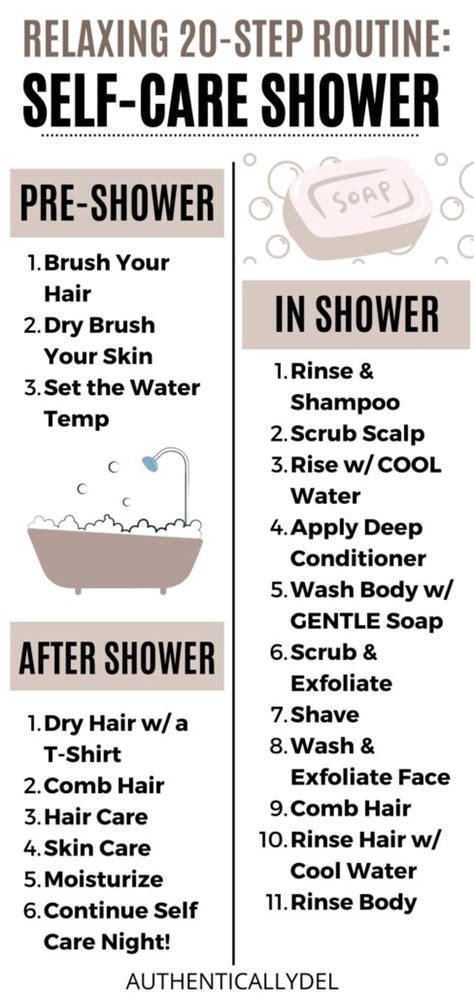 20-Step Self-Care Shower Routine to Wash Away Stress - Authentically Del