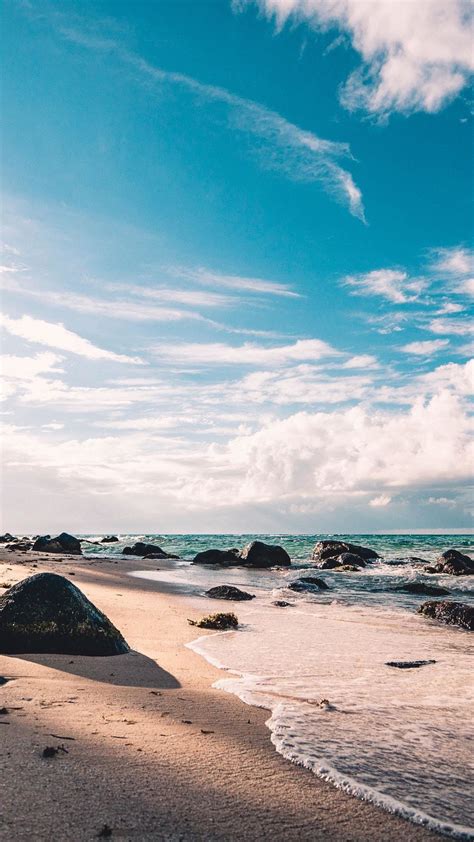 Beach, rocks, sunny day, nature, 1080x1920 wallpaper | Beach wallpaper, Ocean, Landscape photography