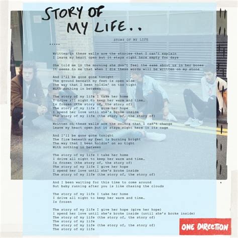 Story of My Life lyrics - One Direction Photo (35919425) - Fanpop