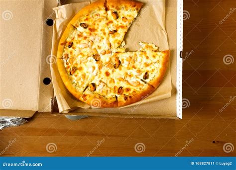 Delivered Pizza in Box, Delicious Pizza Stock Image - Image of cuisine ...