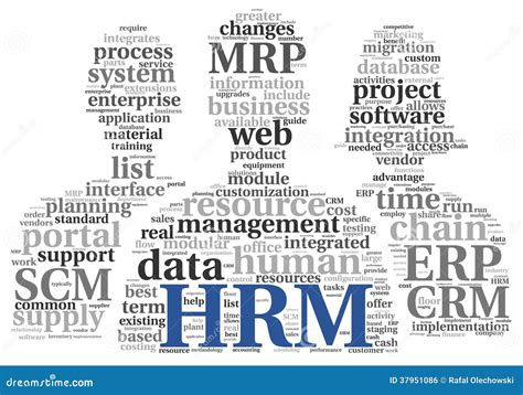 HRM Human Resource Management Concept In Tag Cloud Stock Illustration - Illustration of design ...