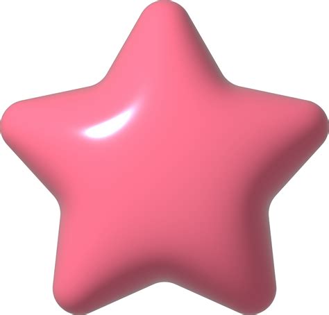 icono de estrella rosa 3d. elemento de vacaciones 3d 15280664 PNG