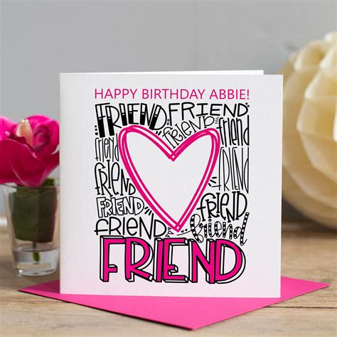 Personalised Friend Birthday Card Best Friend Birthday Card | Etsy