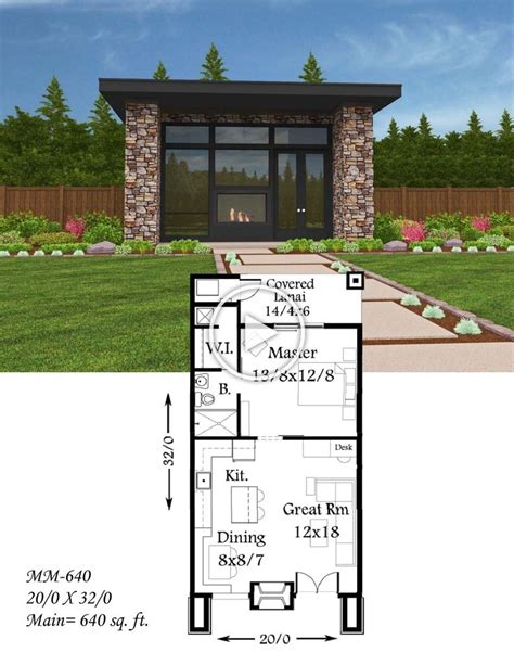 This elegant sample of our modern small house plans is a beautiful example of how to design a ti ...